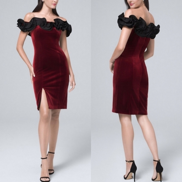 Aidan Mattox Dresses & Skirts - 🔥Aidan Mattox Off the Shoulder Velvet Dress